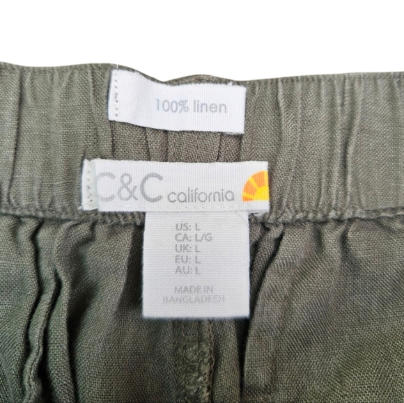 C&C California Green High Waist Shorts, Size L - Picture 4 of 4
